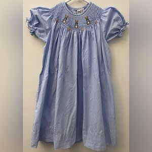 Adorable Sky Blue Kids Dress with Embroidery